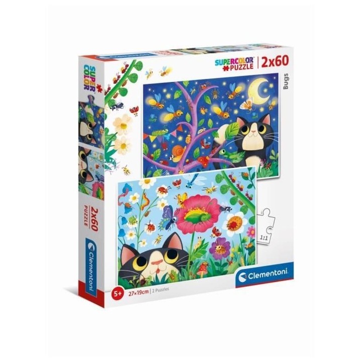 Clementoni - 2x60 pieces - Bugs