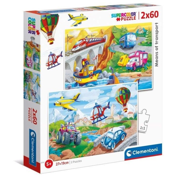 Clementoni - 2x60 pieces - Means of Transport