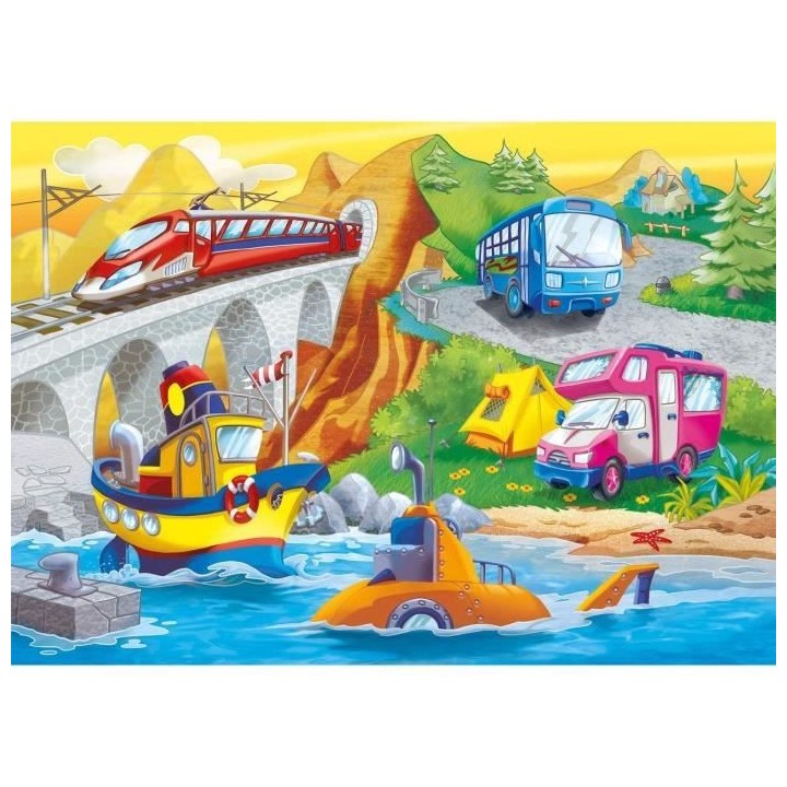 Clementoni - 2x60 pieces - Means of Transport