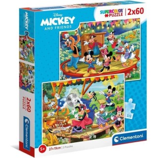 Clementoni - 2x60 pieces - Mickey and friends