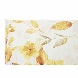 Tapis DKD Home Decor Jaune Blanc Polyester Coton Fleurs (160 x 230 x 0.5 cm)