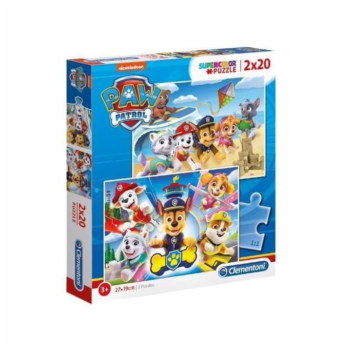 CLEMENTONI - 24776 - SuperColor 2x20 pieces - Pat'Patrouille