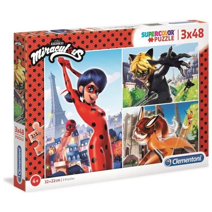 Clementoni - 3x48 pieces - Miraculous
