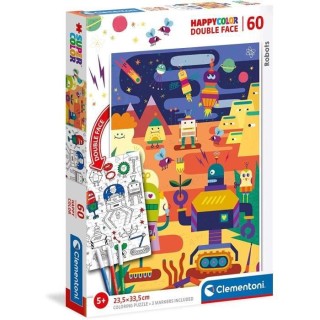 Clementoni - Happy Color 60 pieces - Robots