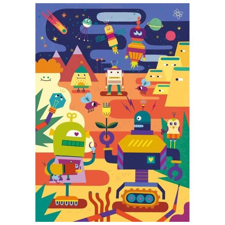 Clementoni - Happy Color 60 pieces - Robots