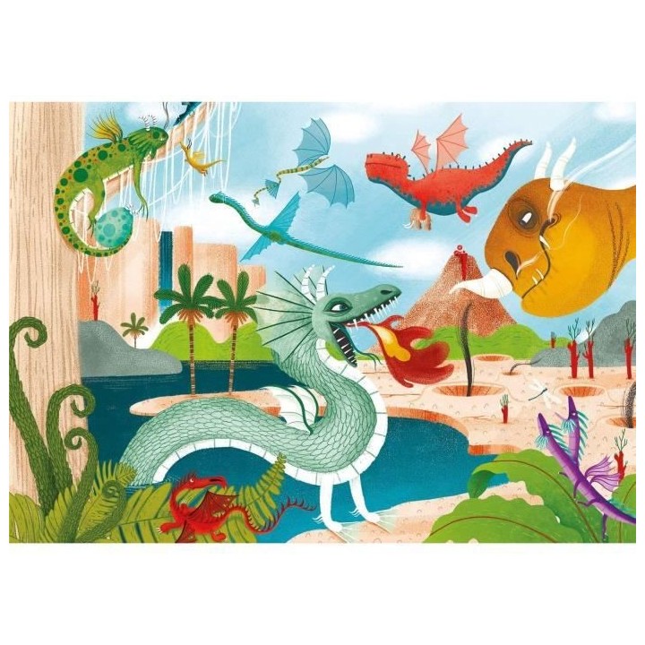 Clementoni - 26065 - SuperColor 60 pieces - Dragons