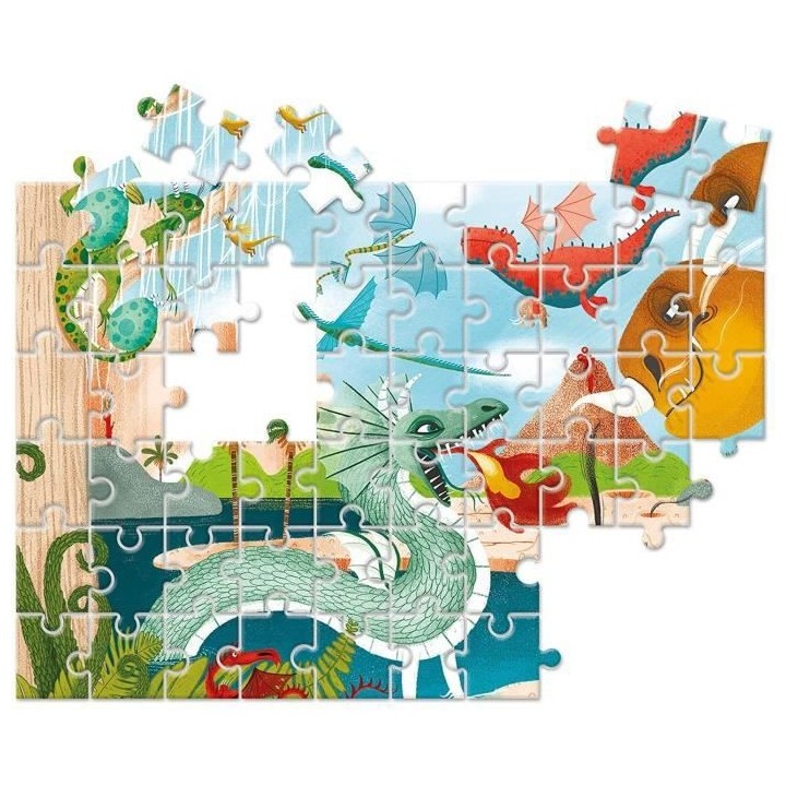 Clementoni - 26065 - SuperColor 60 pieces - Dragons