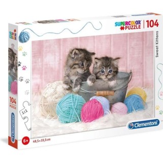 Clementoni - 104 pieces - Chatons et pelotes