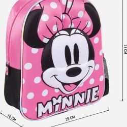 Cartable 3D Minnie Mouse Rose 25 x 31 x 10 cm