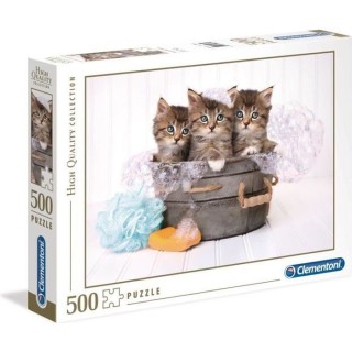 Clementoni - 500 pieces - Kittens And Soap