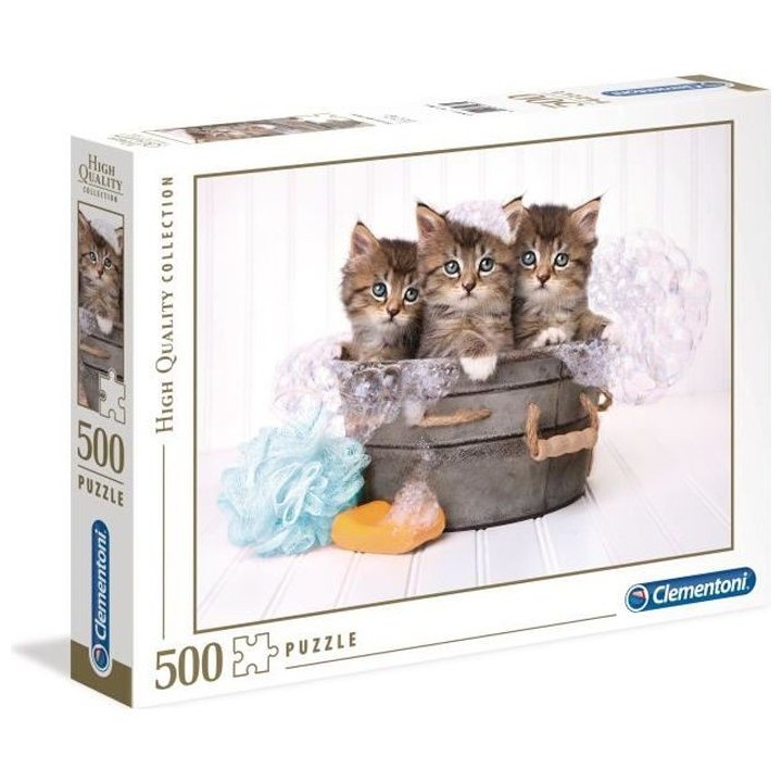 Clementoni - 500 pieces - Kittens And Soap