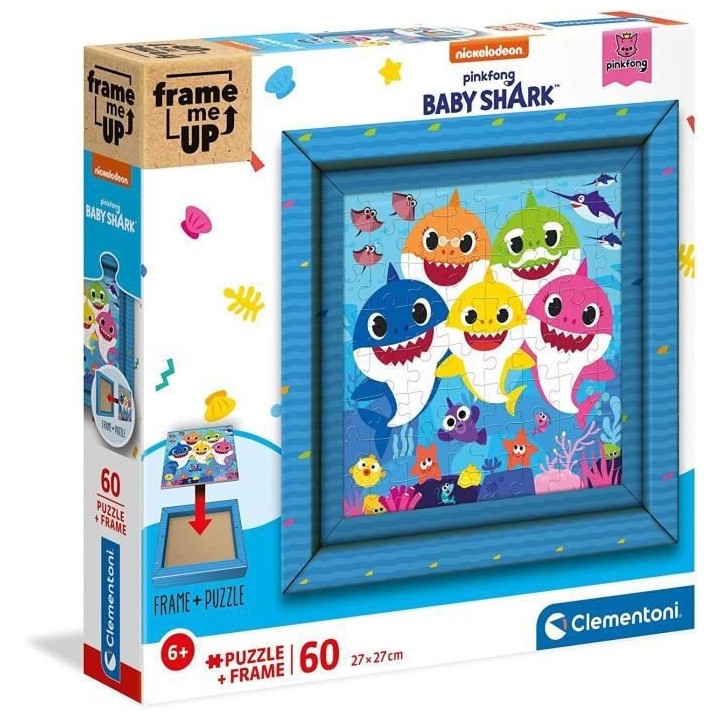 Clementoni - Frame Me Up 60 pieces - Baby Shark