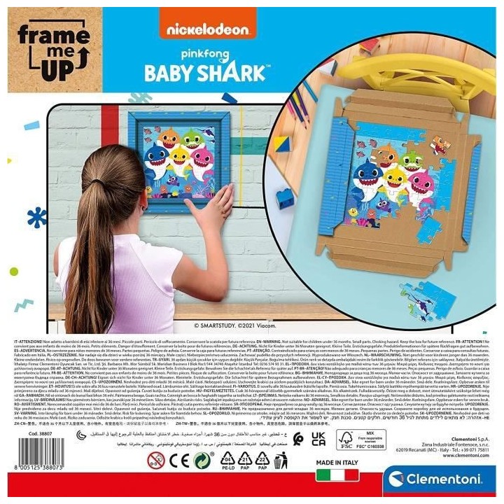 Clementoni - Frame Me Up 60 pieces - Baby Shark