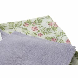 Nappe et serviettes de table DKD Home Decor Blanc Vert 150 x 150 x 0,5 cm