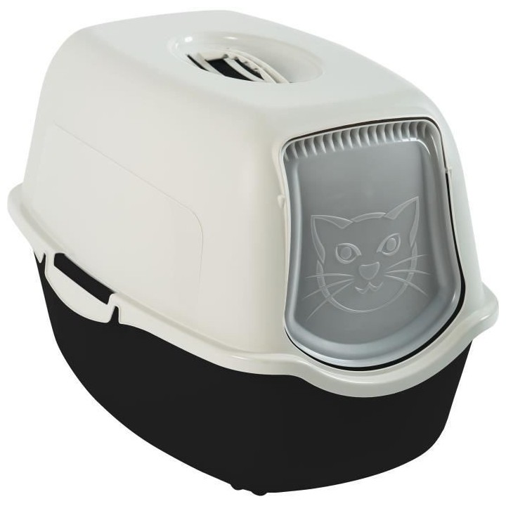 Maison de toilette - Noir & blanc (PP Recyclé) - 56 x 40 x 39 cm