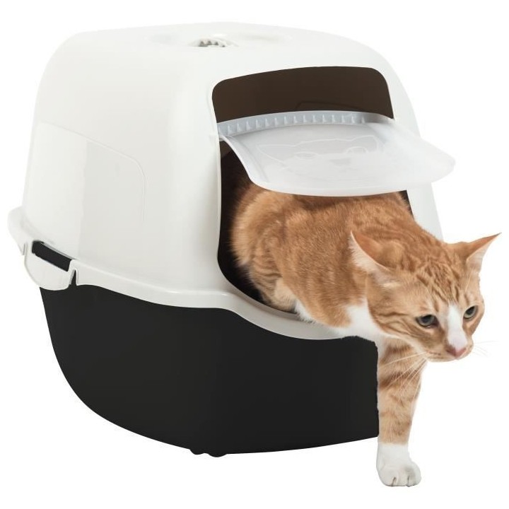 Maison de toilette - Noir & blanc (PP Recyclé) - 56 x 40 x 39 cm