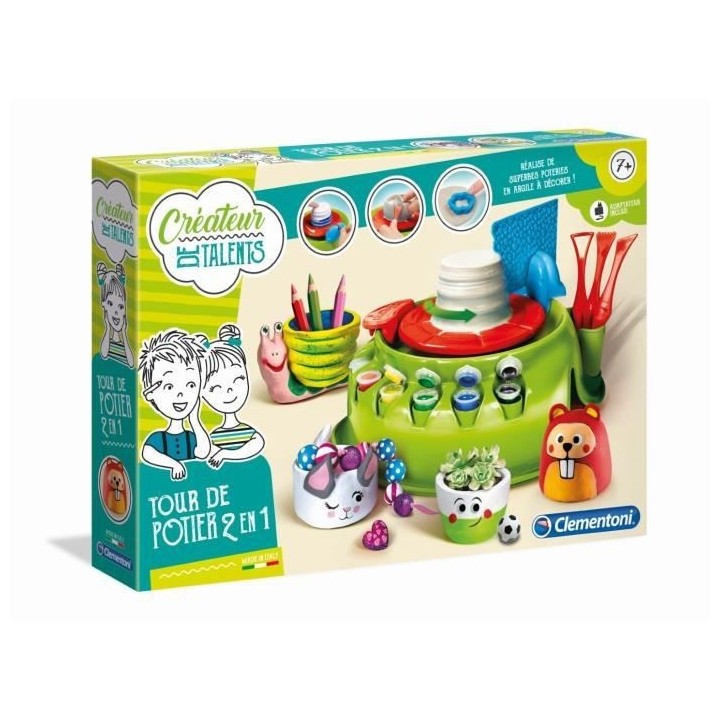 Clementoni - Créateur de Talents - Tour de potier 2 en 1