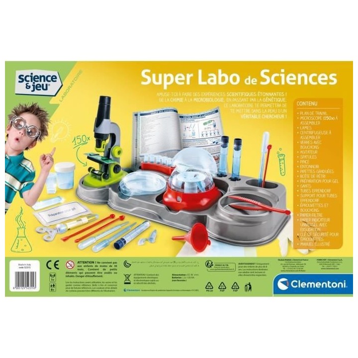 Clementoni - Science & Jeu - Super labo de sciences
