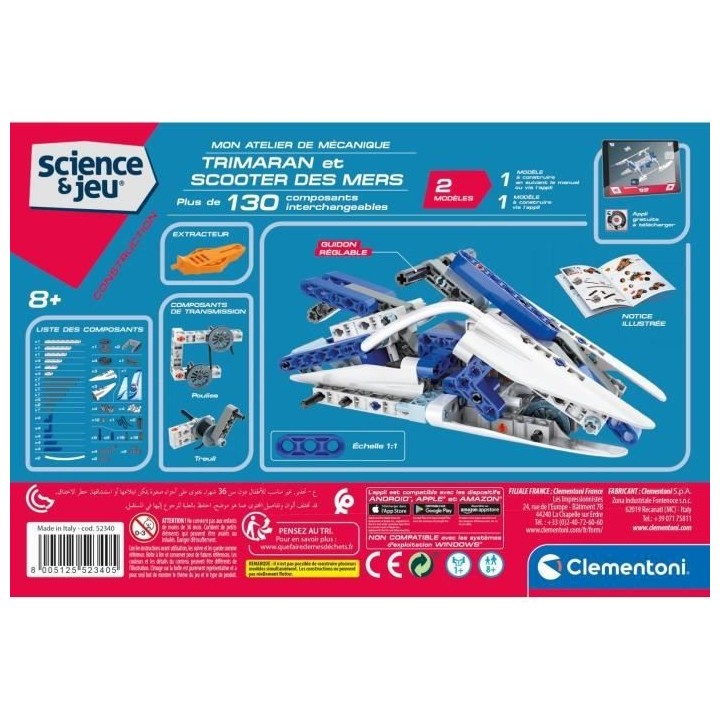 Clementoni - Science & Jeu - Trimaran & Scooter des Mers
