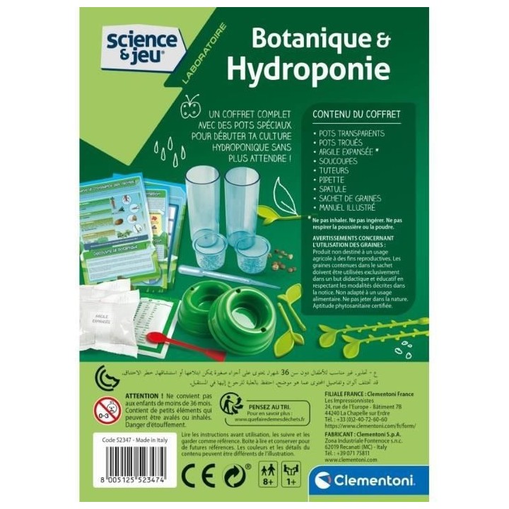 Clementoni - Science & Jeu - Botanique et hydroponie