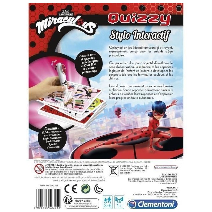 Clementoni - Quizzy - Miraculous