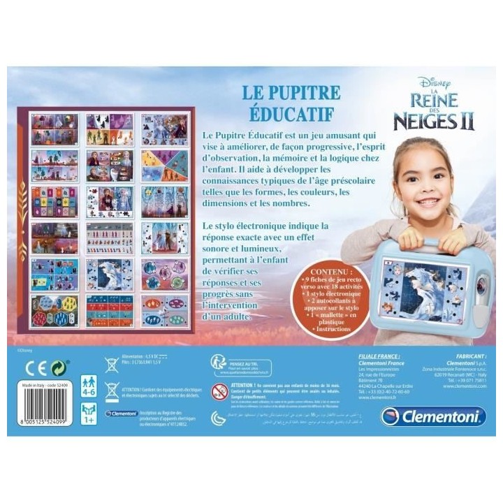 Clementoni - Pupitre éducatif - La Reine des Neiges 2