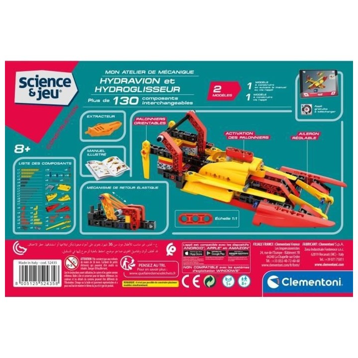 Clementoni - Science & Jeu - Hydravion & Hydroglisseur