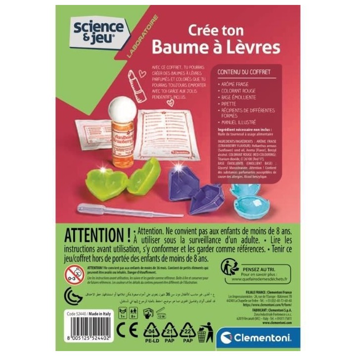 Clementoni - Science & Jeu - Baumes a levres