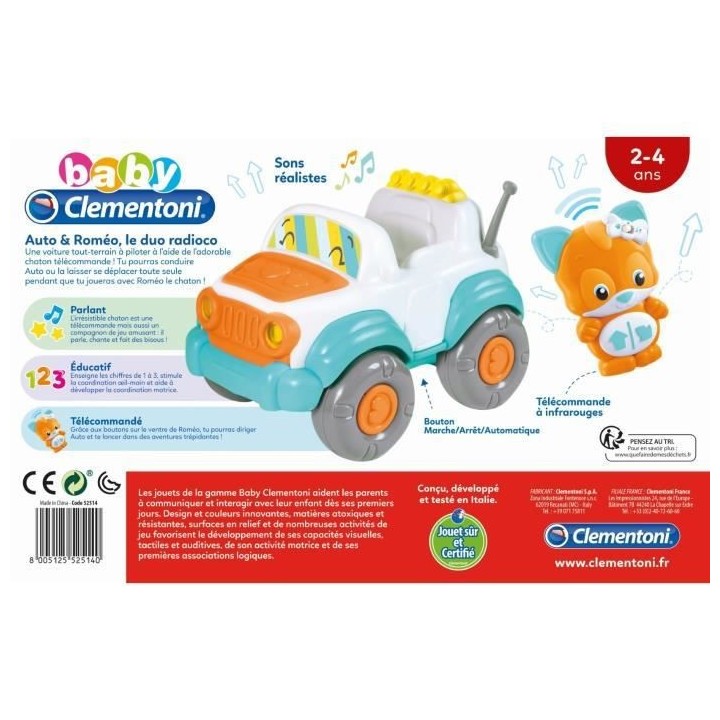 CLEMENTONI - 52514 - Auto & Roméo, le duo radioco.