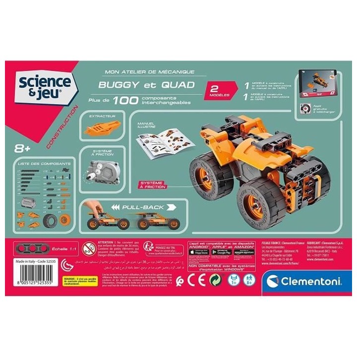 Clementoni - Science & Jeu - Buggy & Quad a friction