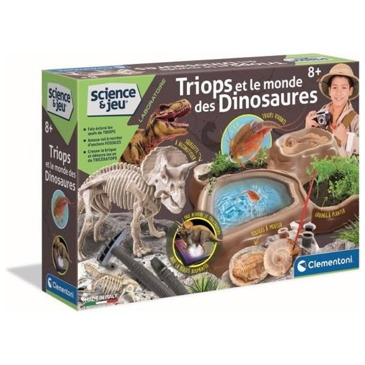 Clementoni - Science & Jeu - Triops et le monde des dinosaures