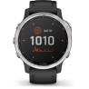 GARMIN fenix 6S Solar Montre connectée, Silver avec bracelet noir