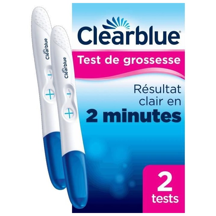 CLEARBLUE Test de grossesse - Pratique et rapide - Pack 2 tests