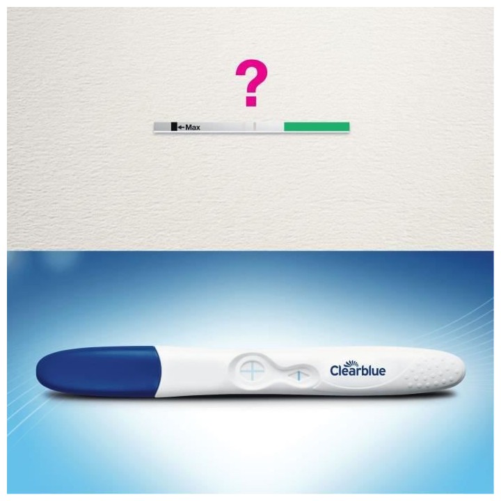 CLEARBLUE Test de grossesse - Pratique et rapide - Pack 2 tests