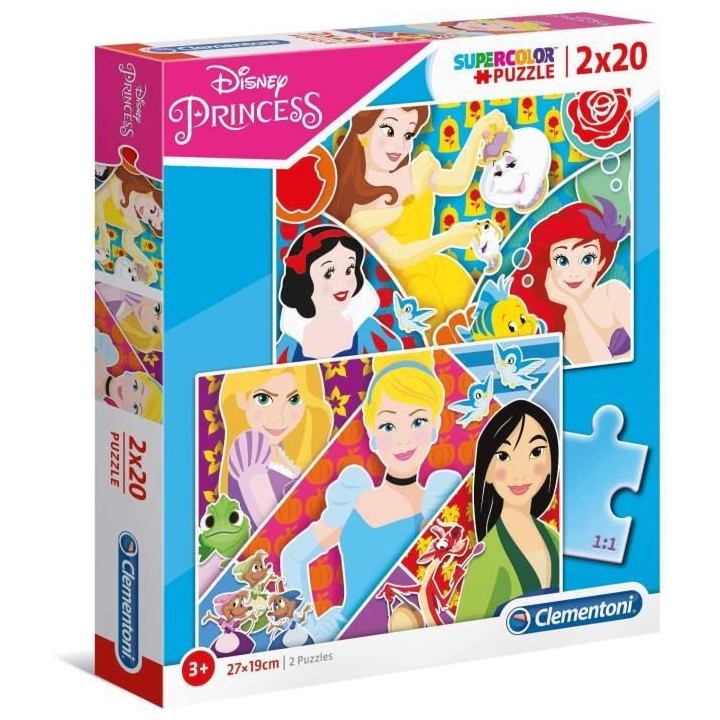 Clementoni - 2x20 pieces - Princess