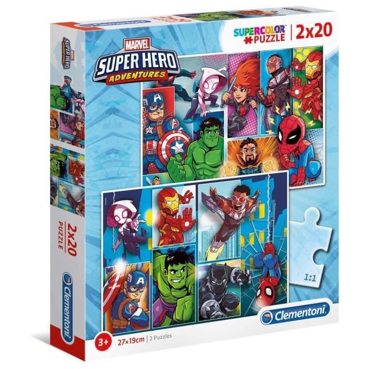 Clementoni - 2x20 pieces - Marvel Superhero