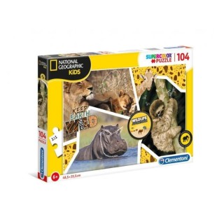 Puzzle Clementoni - National Geographic Kids - 104 pieces - Sauvage