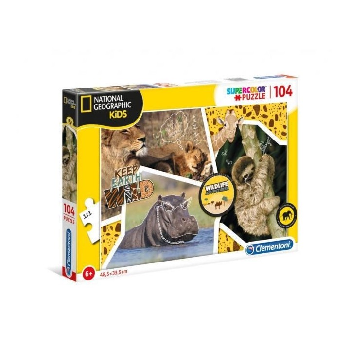 Puzzle Clementoni - National Geographic Kids - 104 pieces - Sauvage