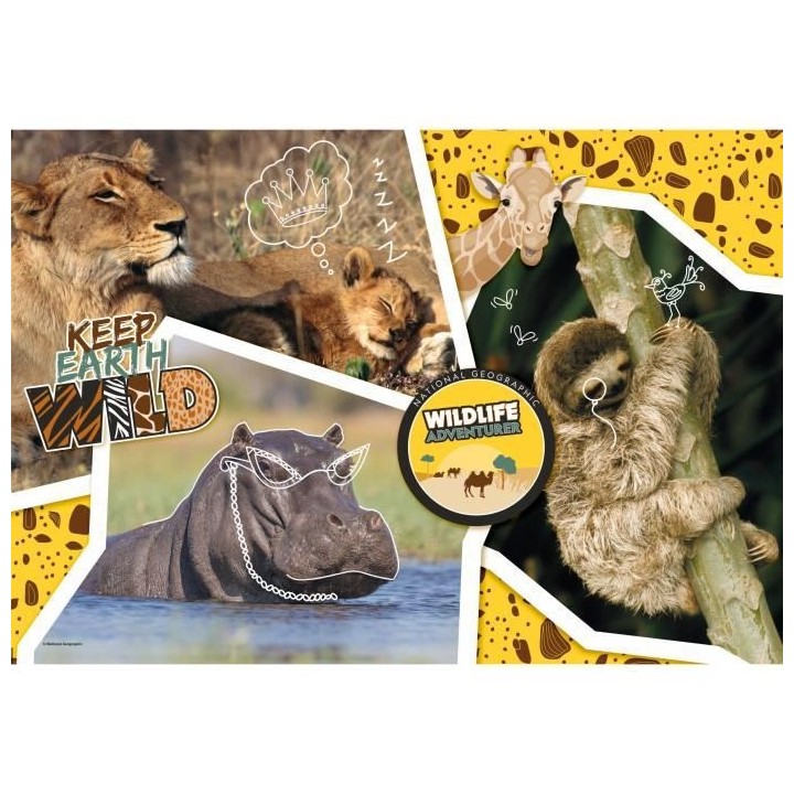 Puzzle Clementoni - National Geographic Kids - 104 pieces - Sauvage