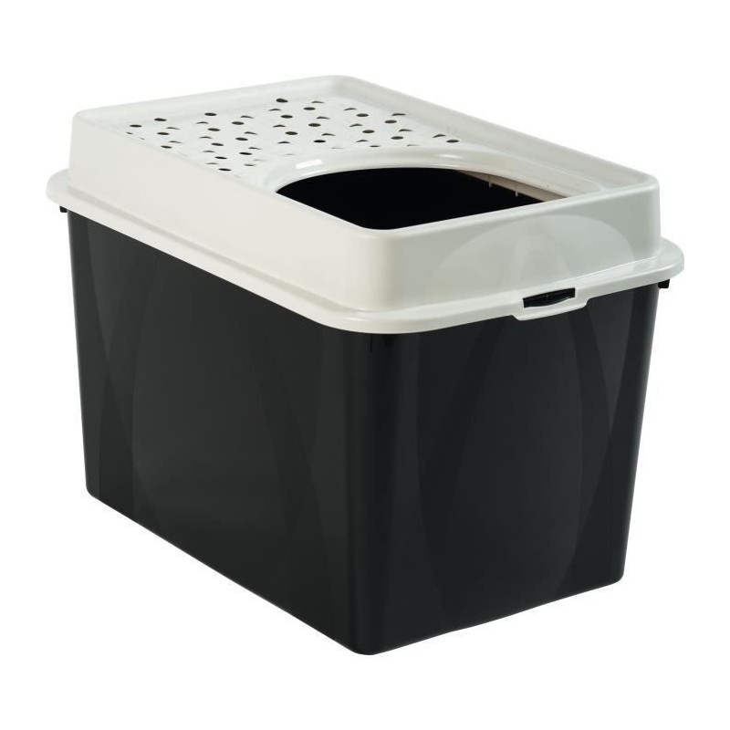 Maison de toilette TOP 50l - Noire (PP Recyclé) - 57,2 x 39,3 x 40,4 cm