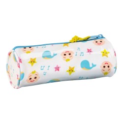 Trousse d'écolier cylindrique CoComelon Blanc Multicouleur (20 x 7 x 7 cm)