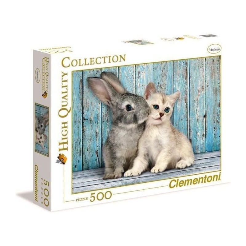 Clementoni - 500 pieces - Cat & bunny