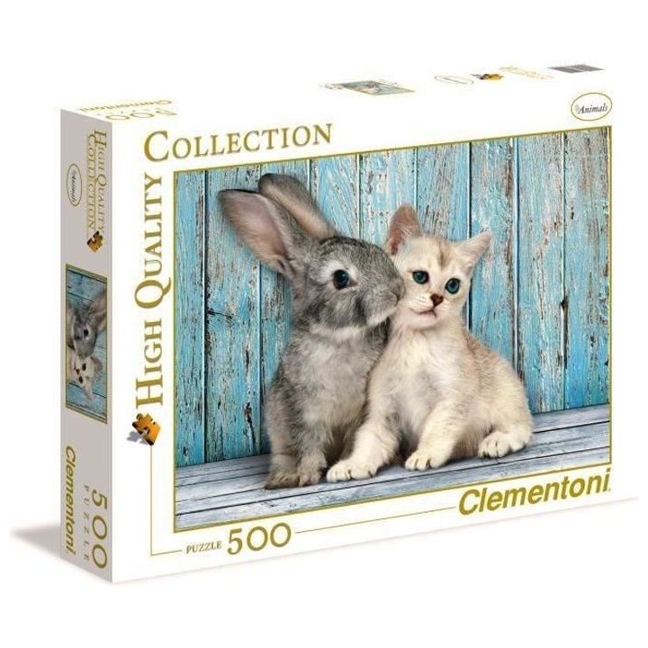 Clementoni - 500 pieces - Cat & bunny