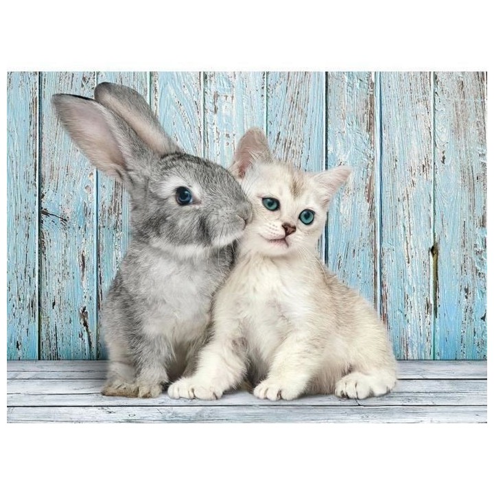 Clementoni - 500 pieces - Cat & bunny