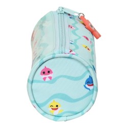 Trousse d'écolier cylindrique Baby Shark Beach Day Bleu clair (20 x 7 x 7 cm)