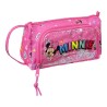 Trousse d'écolier Minnie Mouse Lucky Rose 20 x 11 x 8.5 cm