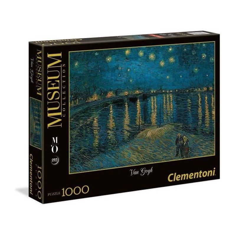 Clementoni - Museum 1000 pieces - Van Gogh : Nuit étoilée sur le Rhône