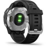 GARMIN fenix 6S Solar Montre connectée, Silver avec bracelet noir