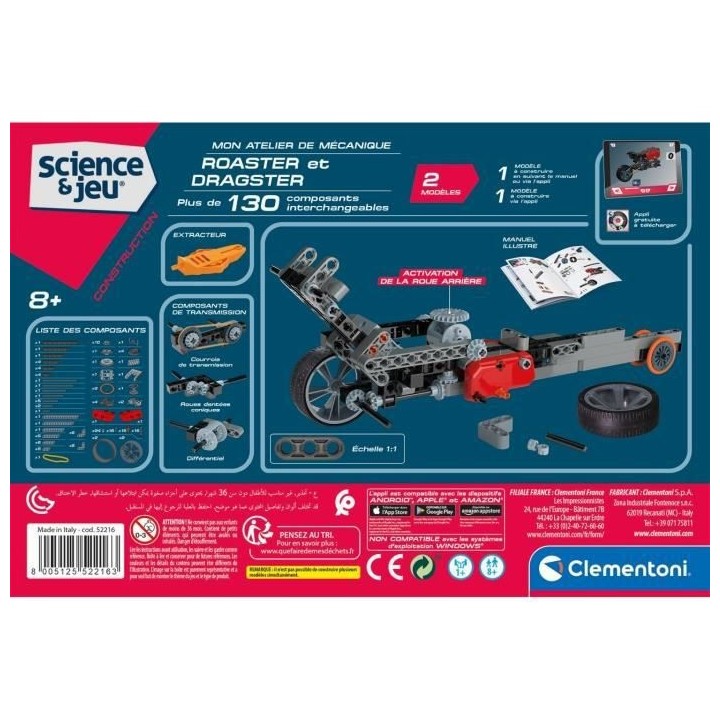 Clementoni - Science & Jeu - Roadster & Dragster
