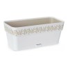 Jardinière auto-arrosante Stefanplast 3919201 Blanc 13,3 x 12,3 x 29,3 cm Beige Plastique